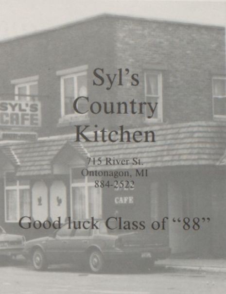 Syls Cafe - 1988 Yeabook Ad